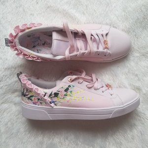 NWB Ted Baker Pink Floral Sneakers US 8 | SOLD